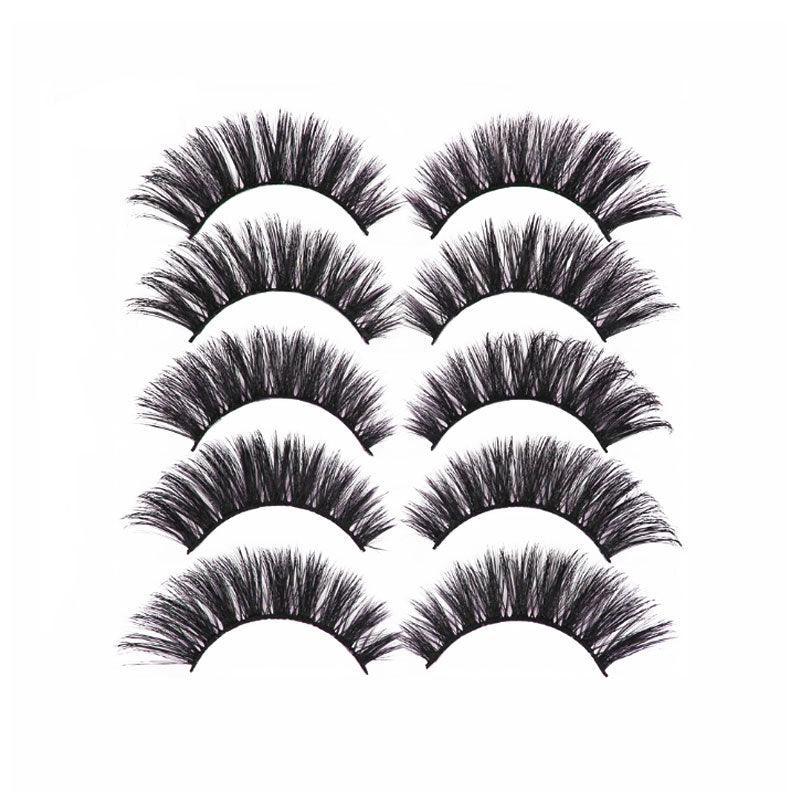 5 Pairs 3D Thick Mink Fake False Eyelashes Natural Long Wispy Makeup Lashes Au-9