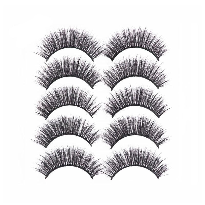 5 Pairs 3D Thick Mink Fake False Eyelashes Natural Long Wispy Makeup Lashes Au-8