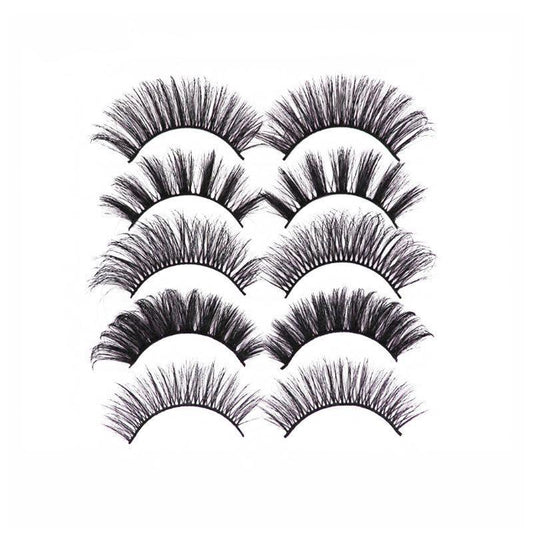 5 Pairs 3D Thick Mink Fake False Eyelashes Natural Long Wispy Makeup Lashes Au-10