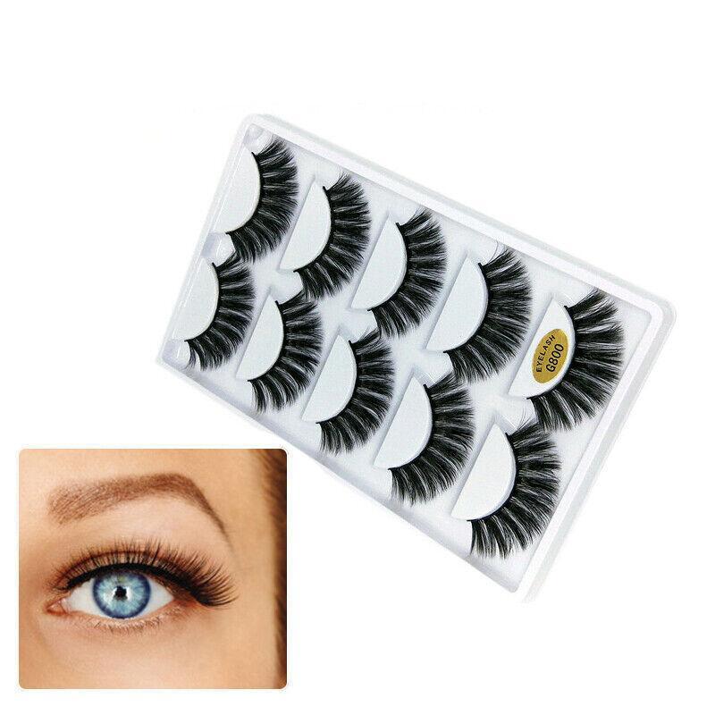 5 Pairs 3D Natural Thick False Fake Eyelashes Eye Lashes Mink Makeup Extension-2