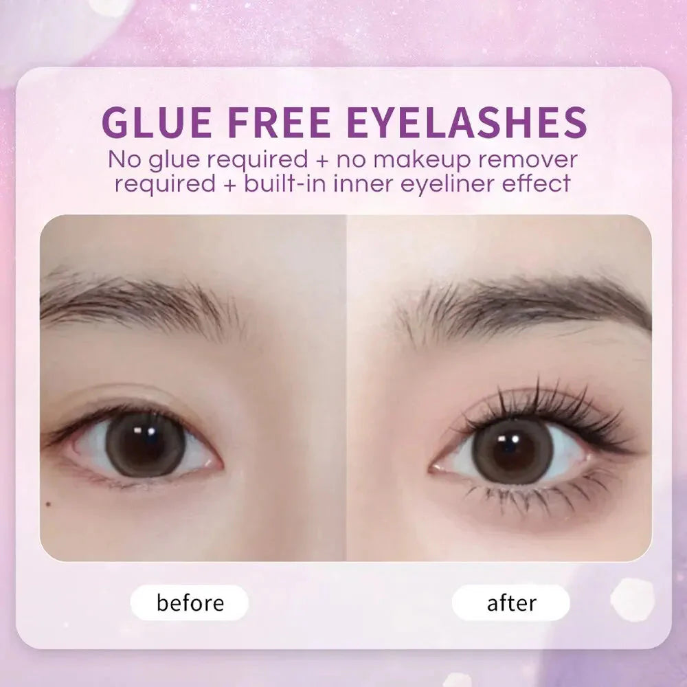 Fairy Glue-free False Eyelashes Easy To Rebound No Need To Remove Segmented Thin Stems Suitable For Novice DIY MENGHELA Eyelashe-3