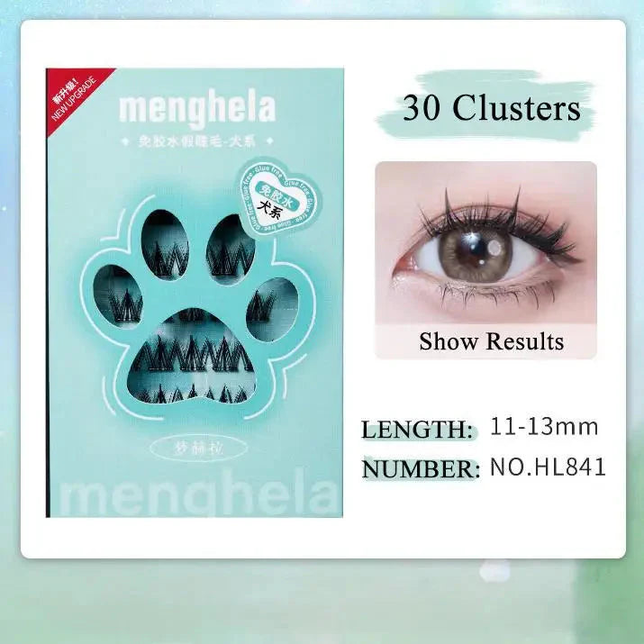 Fairy Glue-free False Eyelashes Easy To Rebound No Need To Remove Segmented Thin Stems Suitable For Novice DIY MENGHELA Eyelashe-7