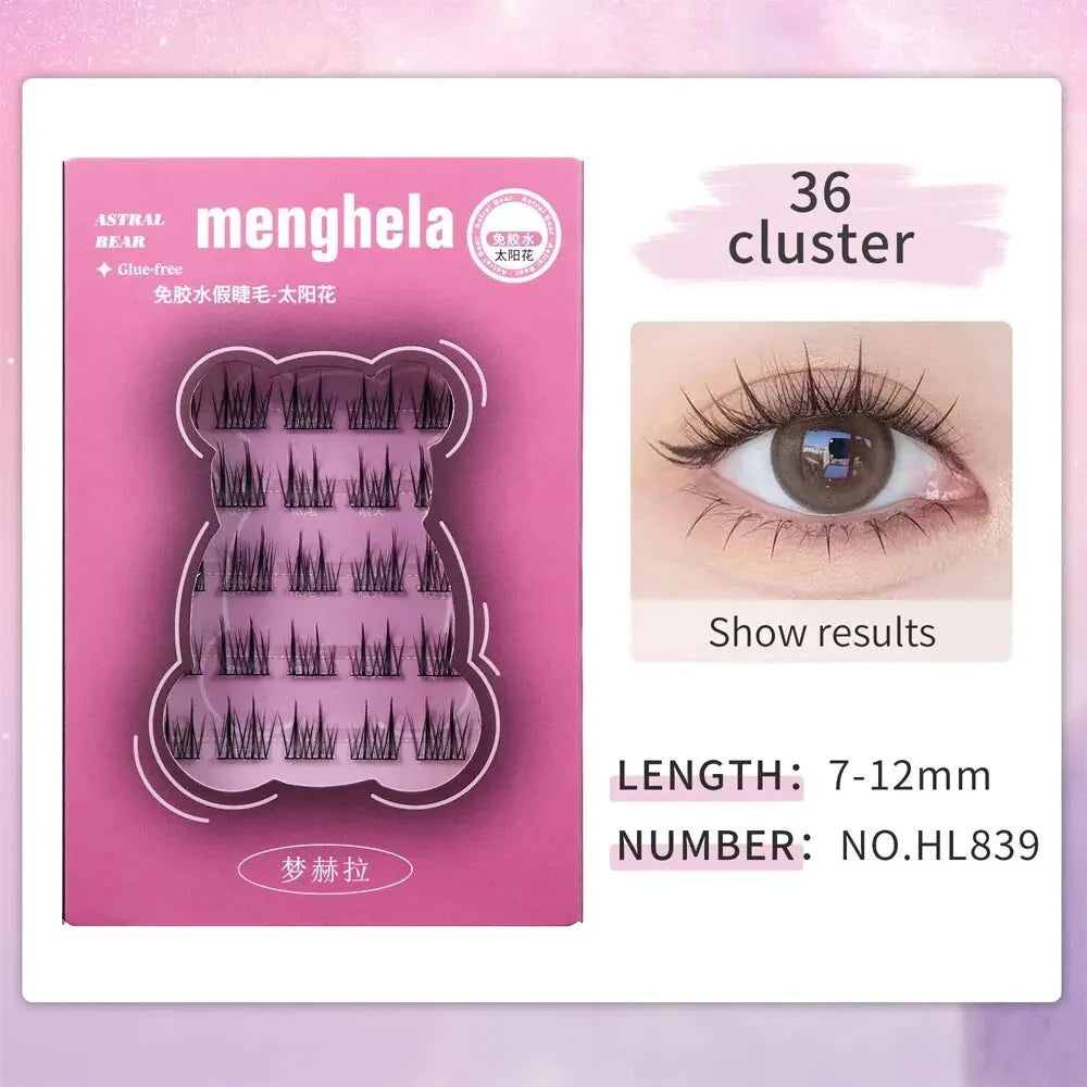 Fairy Glue-free False Eyelashes Easy To Rebound No Need To Remove Segmented Thin Stems Suitable For Novice DIY MENGHELA Eyelashe-6