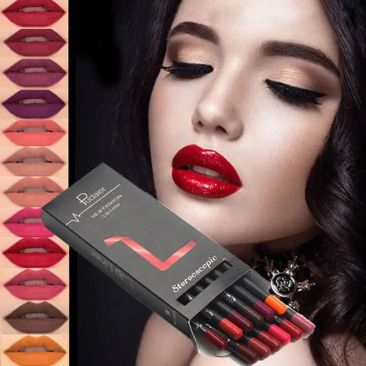 Waterproof Pencil Lipstick Set Pen Matte Lip Liner-0