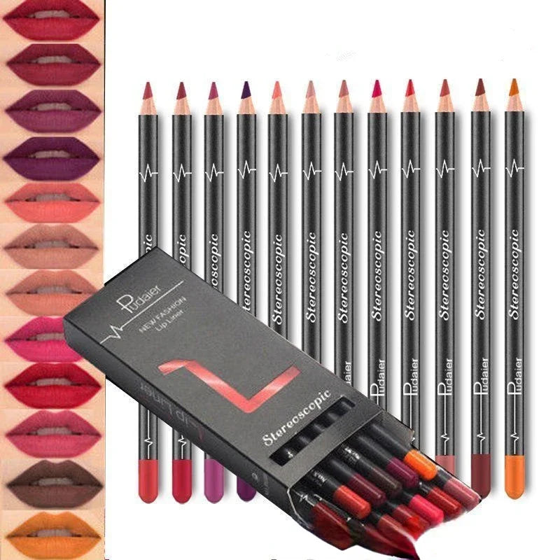 Waterproof Pencil Lipstick Set Pen Matte Lip Liner-1