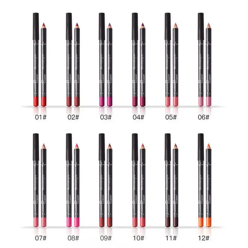 Waterproof Pencil Lipstick Set Pen Matte Lip Liner-3