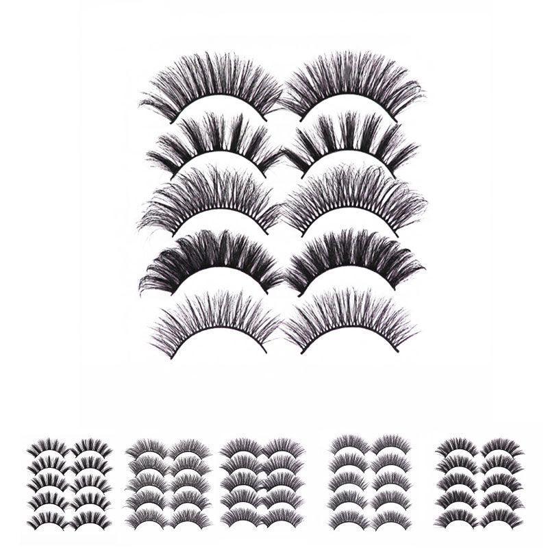 5 Pairs 3D Thick Mink Fake False Eyelashes Natural Long Wispy Makeup Lashes Au-1