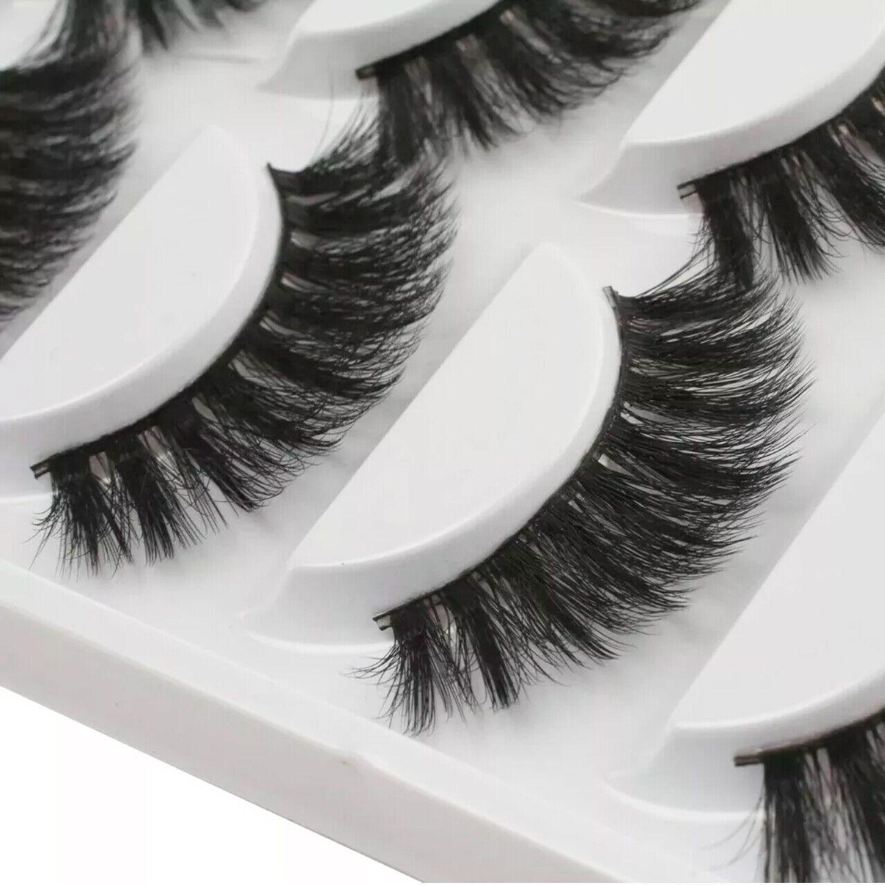 5 Pairs 3D Thick Mink Fake False Eyelashes Natural Long Wispy Makeup Lashes Au-2
