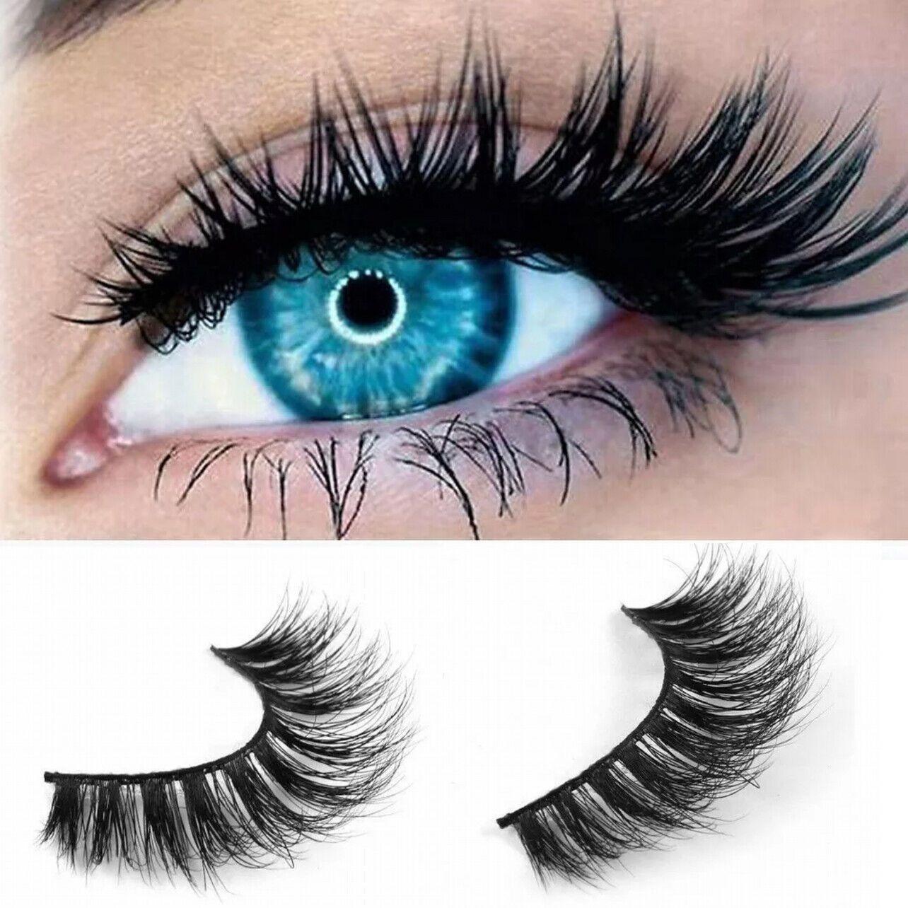 5 Pairs 3D Thick Mink Fake False Eyelashes Natural Long Wispy Makeup Lashes Au-3